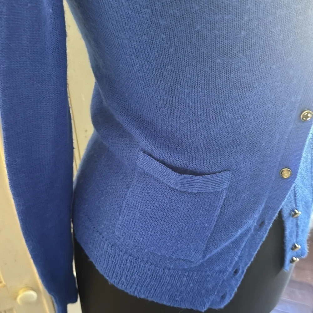 J Crew Twee Italian Spun Alpaca Blend Blue Cardigan‎